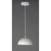 ET2 Lighting Hemisphere LED 1-Light 14" Pendant in Gloss White/Aluminum