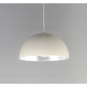 ET2 Lighting Hemisphere LED 1-Light 31" Pendant in Gloss White/Aluminum