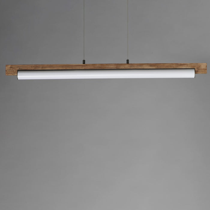 ET2 Lighting Joist 1Lt 45" LED Horizontal Pendant, Wood/Charcoal