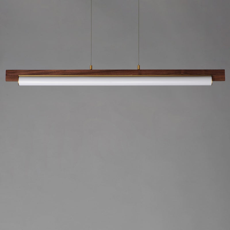 ET2 Lighting Joist 1Lt 45" LED Horizontal Pendant, Alabaster/Brass