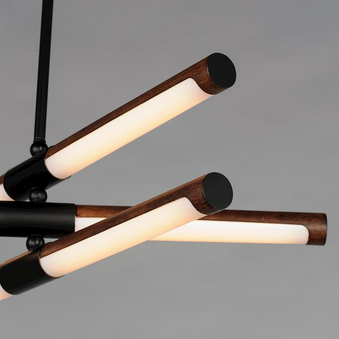 ET2 Lighting Rollo 6-Light LED Pendant, Antique Pecan/Black