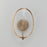 ET2 Lighting Moonscapes 1 Light Wall Sconce, Brushed Champagne