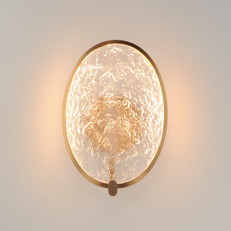 ET2 Lighting Moonscapes 1 Light Wall Sconce, Brushed Champagne
