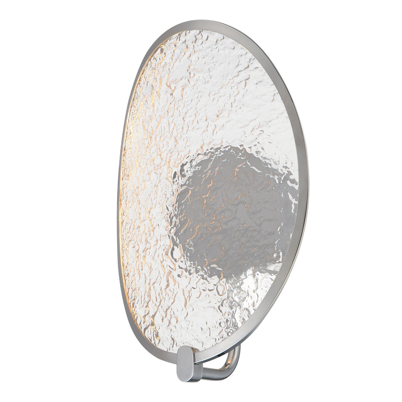 ET2 Lighting Moonscapes 1 Light Wall Sconce, Polished Chrome