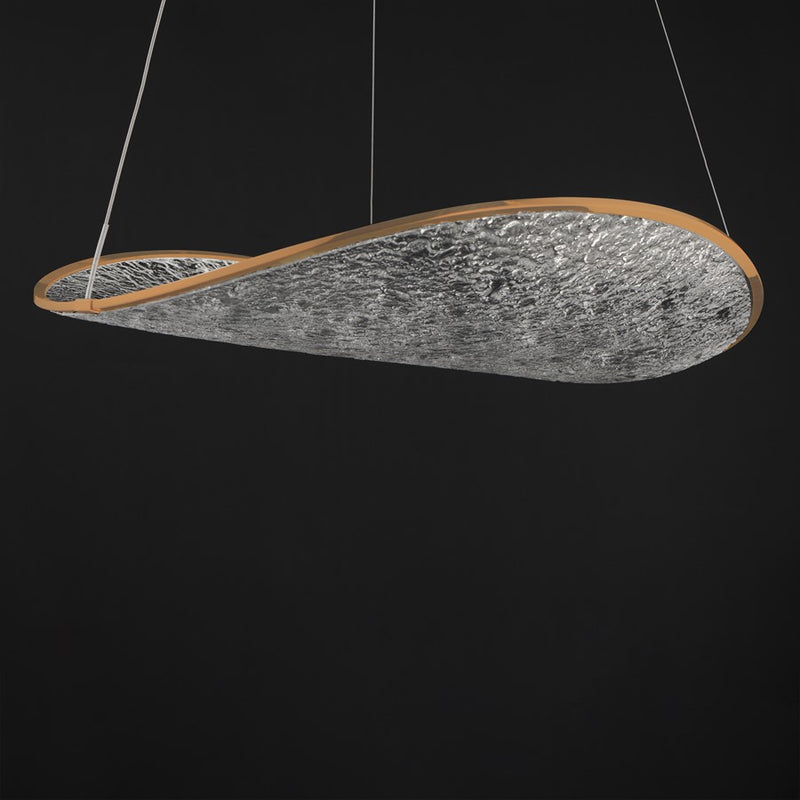 ET2 Lighting Moonscapes 1Lt 23.5" Single Pendant, Brushed Champagne