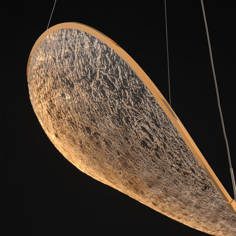 ET2 Lighting Moonscapes 1Lt 23.5" Single Pendant, Brushed Champagne