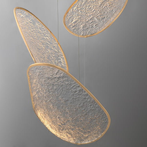 ET2 Lighting Moonscapes 3Lt Multi-Light Pendant, Brushed Champagne