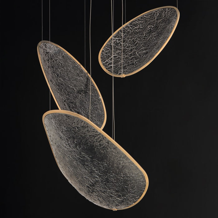 ET2 Lighting Moonscapes 3Lt Multi-Light Pendant, Brushed Champagne