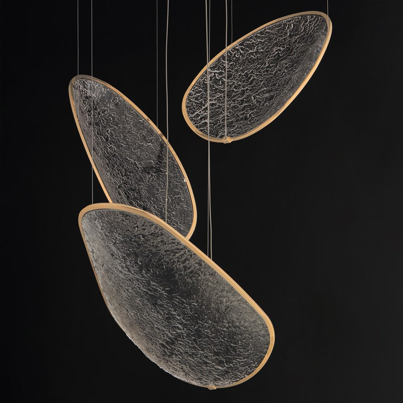 ET2 Lighting Moonscapes 3Lt Multi-Light Pendant, Brushed Champagne