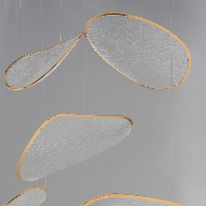 ET2 Lighting Moonscapes 5Lt Multi-Light Pendant, Brushed Champagne