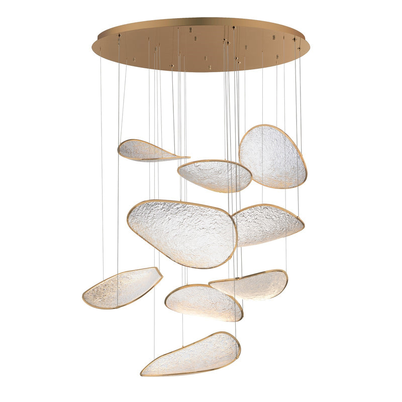 ET2 Lighting Moonscapes 9Lt Multi-Light Pendant, Brushed Champagne
