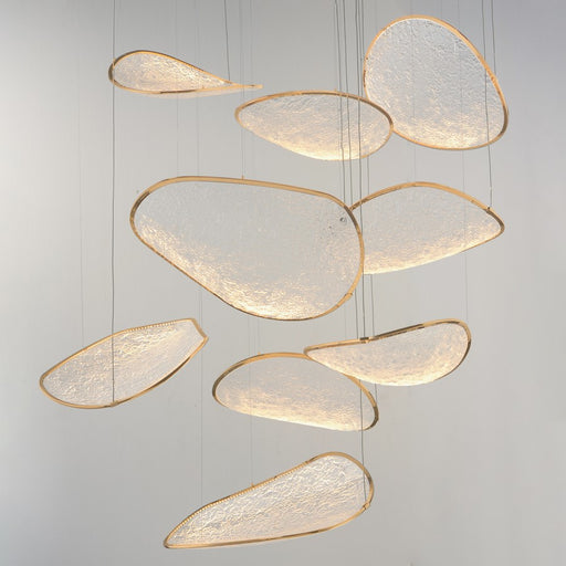 ET2 Lighting Moonscapes 9Lt Multi-Light Pendant, Brushed Champagne