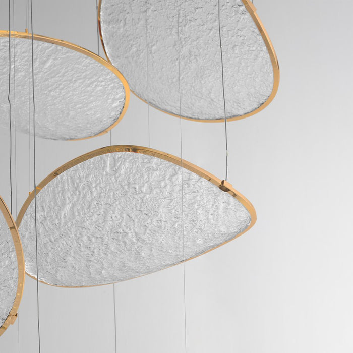 ET2 Lighting Moonscapes 9Lt Multi-Light Pendant, Brushed Champagne