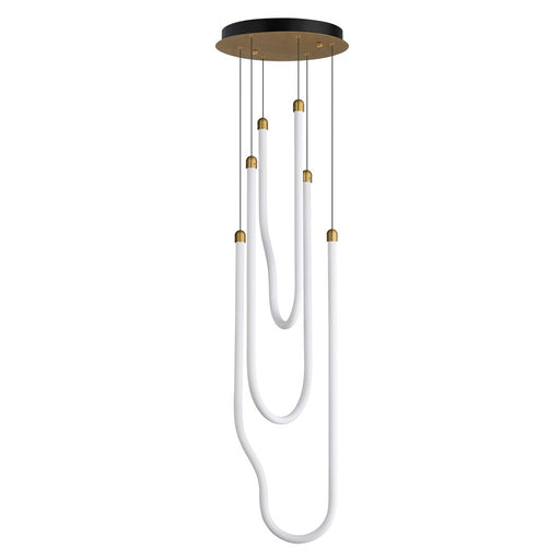 ET2 Lighting Soleil 3-Light LED Pendant, Natural Aged Brass - E24983-NAB