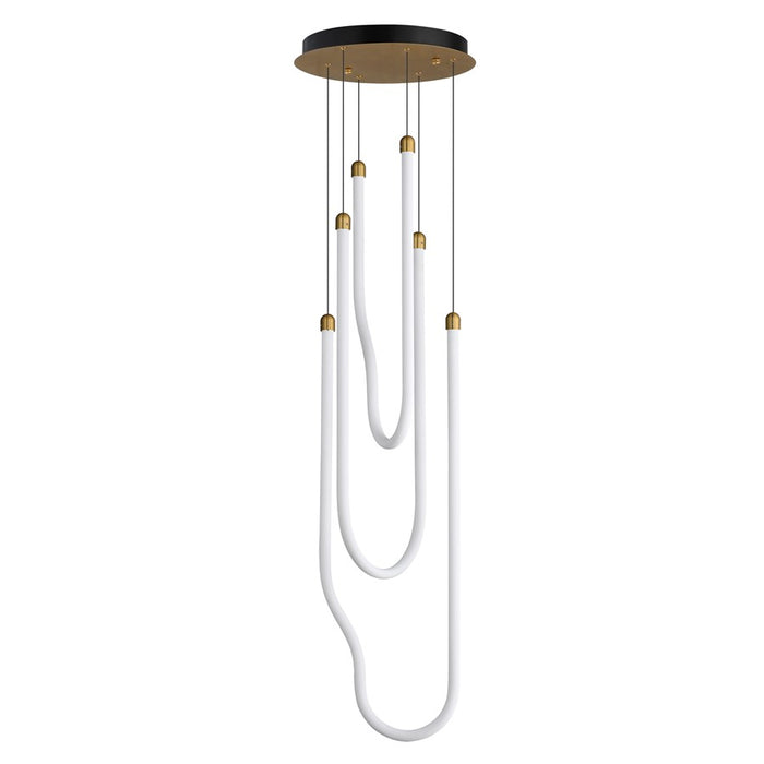ET2 Lighting Soleil 3-Light LED Pendant, Natural Aged Brass - E24983-NAB