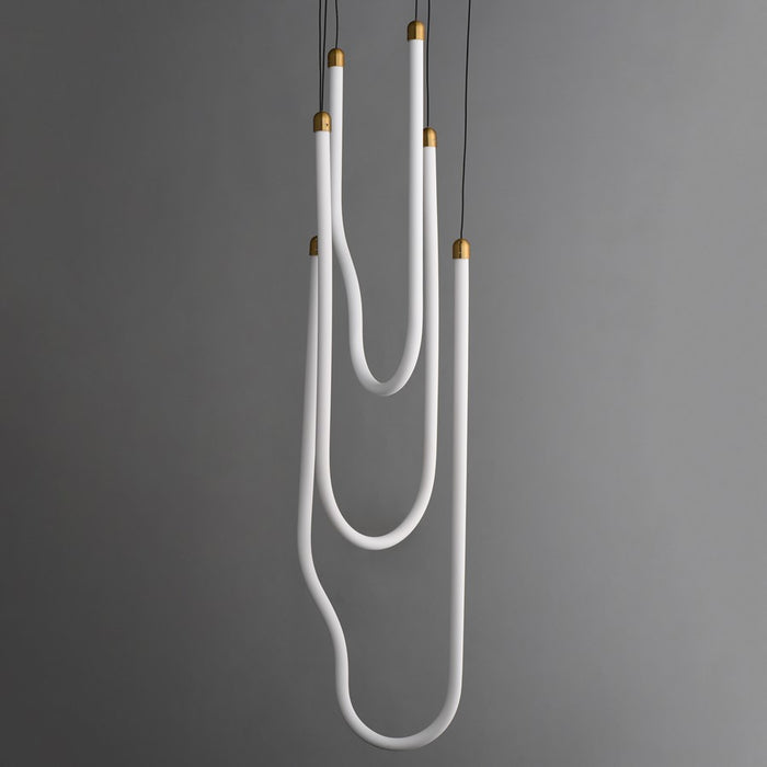 ET2 Lighting Soleil 3-Light LED Pendant, Natural Aged Brass