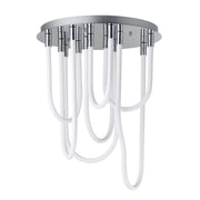 ET2 Lighting Soleil 7-Light LED RD Flush Mount, Polished Chrome - E24987-PC