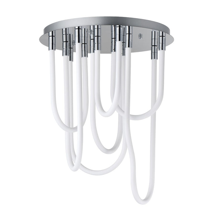ET2 Lighting Soleil 7-Light LED RD Flush Mount, Polished Chrome - E24987-PC