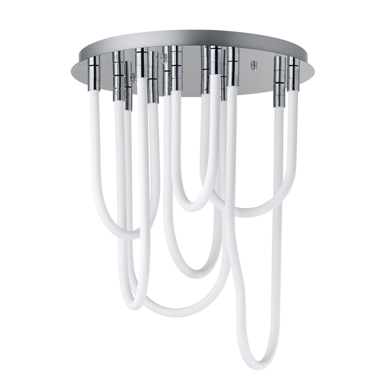 ET2 Lighting Soleil 7-Light LED RD Flush Mount, Polished Chrome