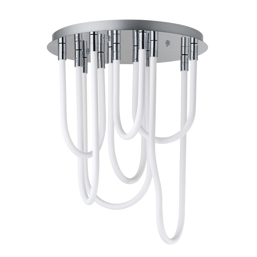 ET2 Lighting Soleil 7-Light LED RD Flush Mount, Polished Chrome - E24987-PC