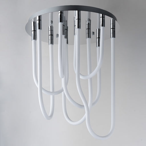 ET2 Lighting Soleil 7-Light LED RD Flush Mount, Polished Chrome