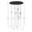 ET2 Lighting Soleil 8-Light LED Pendant, Black - E24988-BK