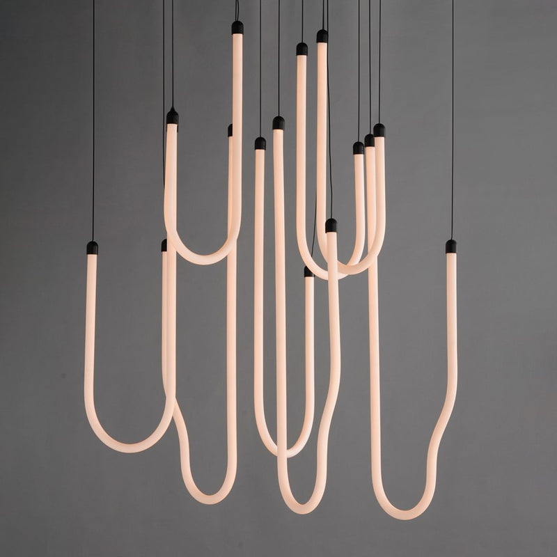 ET2 Lighting Soleil 8-Light LED Pendant, Black