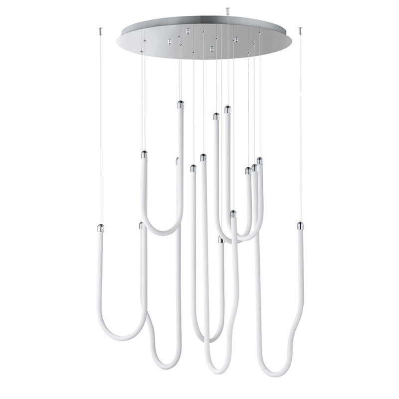 ET2 Lighting Soleil 8-Light LED Pendant, Polished Chrome