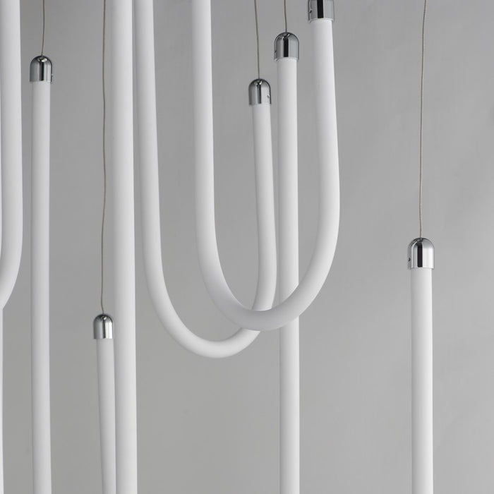 ET2 Lighting Soleil 8-Light LED Pendant, Polished Chrome