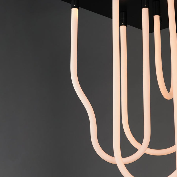 ET2 Lighting Soleil 14-Light LED SQ Flush Mount, Black