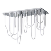 ET2 Lighting Soleil 14-Light LED SQ Flush Mount, Polished Chrome - E24989-PC
