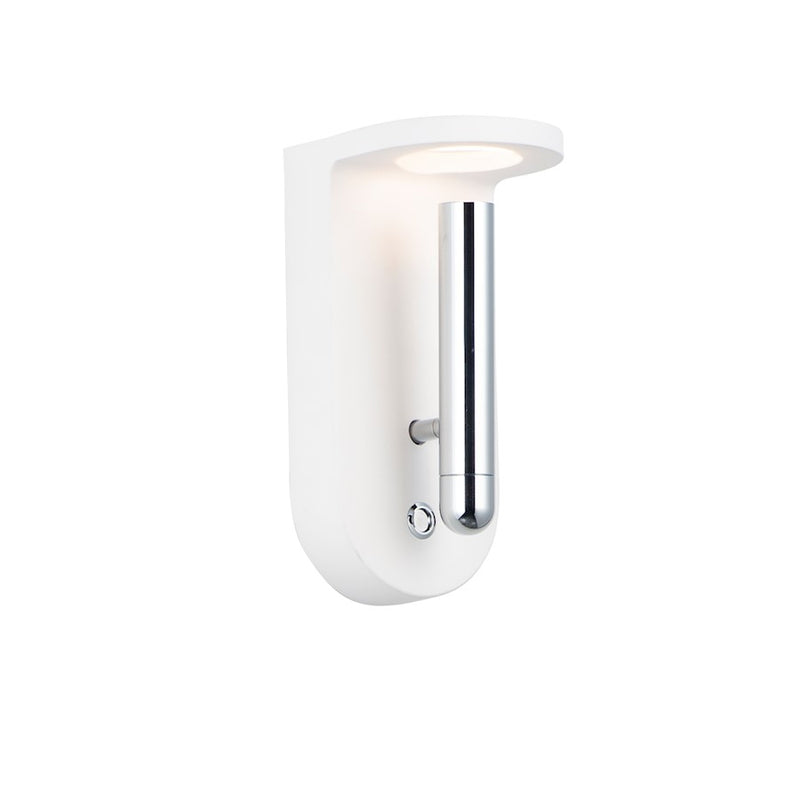 ET2 Lighting Beacon LED 1-Light Wall Sconce, White/Polished Chrome