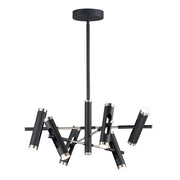 ET2 Lighting Ambit LED 12-Light Pendant, Black/Satin Nickel