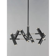 ET2 Lighting Ambit LED 12-Light Pendant, Black/Satin Nickel