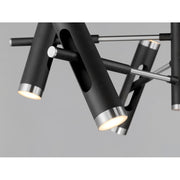 ET2 Lighting Ambit LED 12-Light Pendant, Black/Satin Nickel