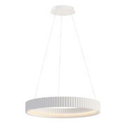 ET2 Lighting Souffle 1 Light 25" Ring Pendant, Chaulk White - E25054-CHK