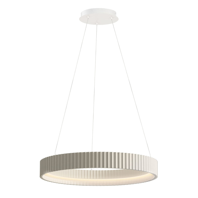ET2 Lighting Souffle 1 Light 25" Ring Pendant, Chaulk White