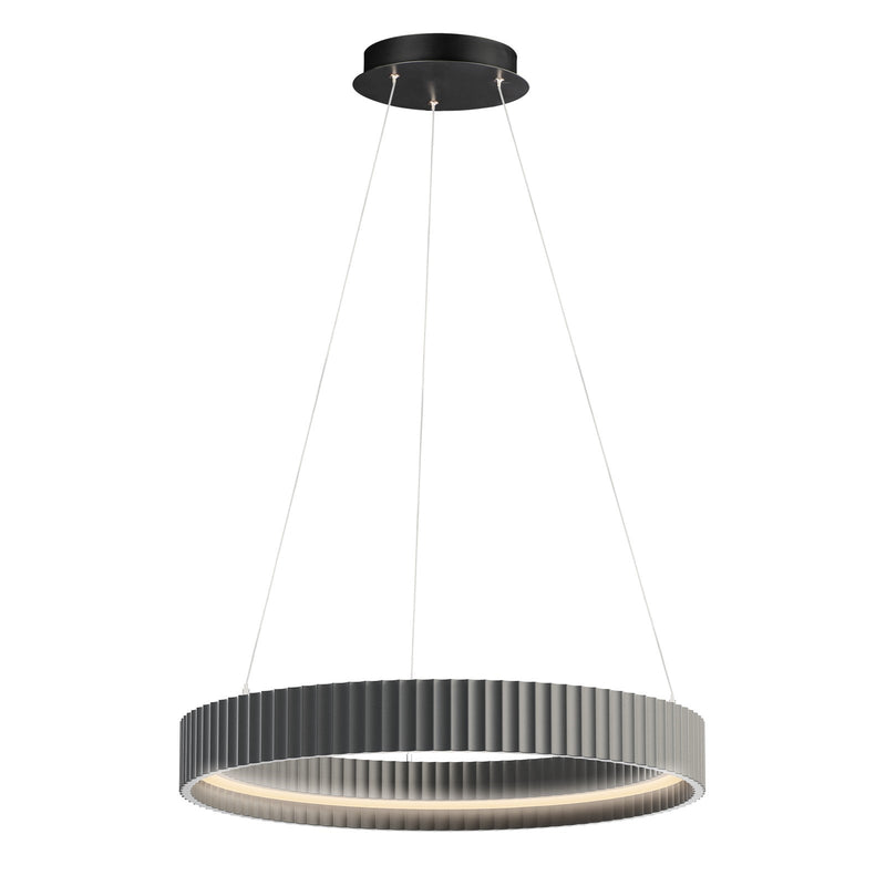 ET2 Lighting Souffle 1 Light 25" Ring Pendant, Gray