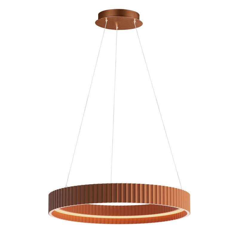 ET2 Lighting Souffle 1 Light 25" Ring Pendant, Terra Cotta