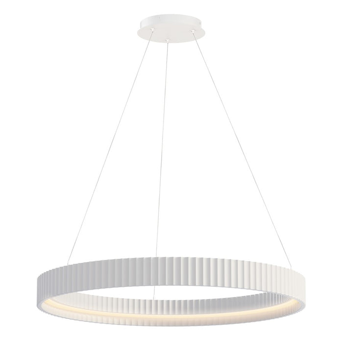 ET2 Lighting Souffle 1 Light 33" Ring Pendant, Chaulk White - E25055-CHK