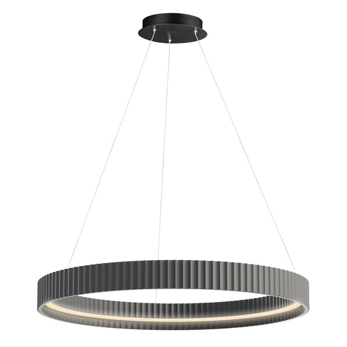 ET2 Lighting Souffle 1 Light 33" Ring Pendant, Gray - E25055-GY