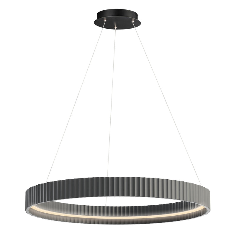 ET2 Lighting Souffle 1 Light 33" Ring Pendant, Gray