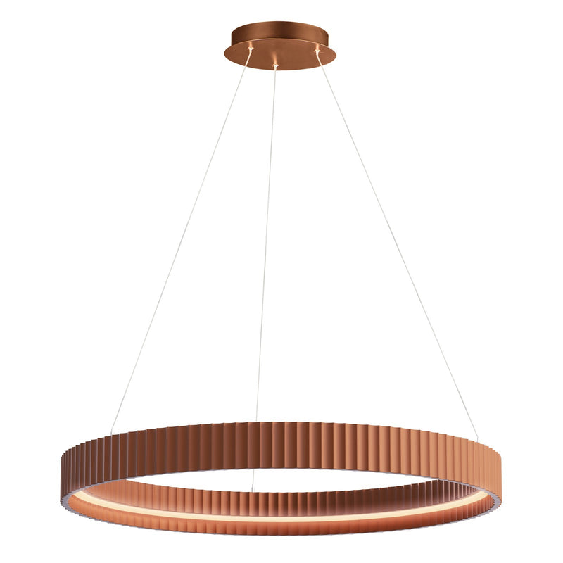 ET2 Lighting Souffle 1 Light 33" Ring Pendant, Terra Cotta