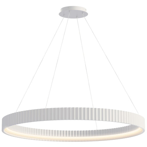 ET2 Lighting Souffle 1 Light 41" Ring Pendant, Chaulk White - E25056-CHK