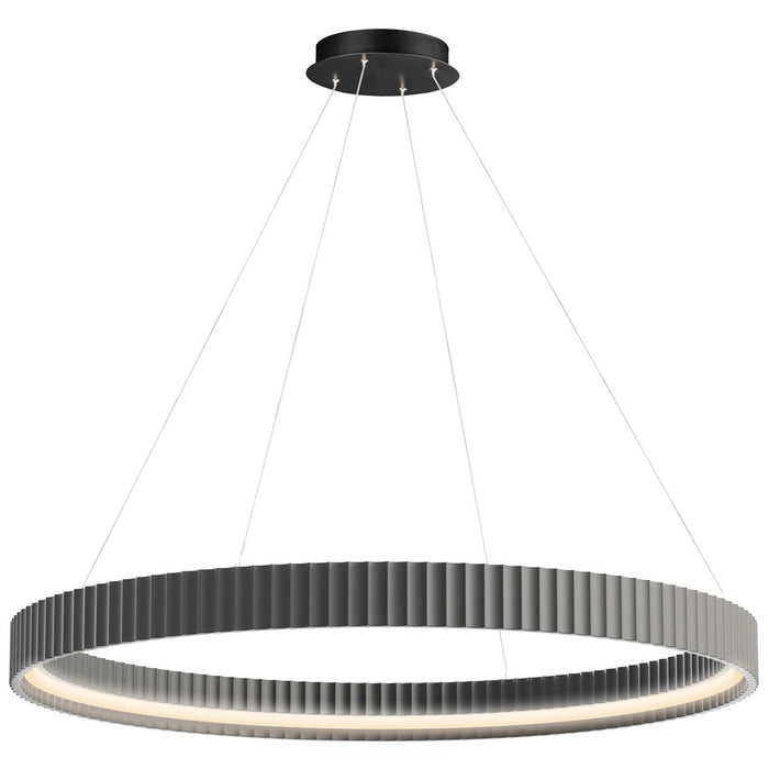ET2 Lighting Souffle 1 Light 41" Ring Pendant, Gray - E25056-GY