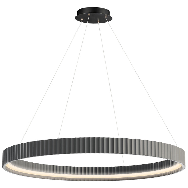 ET2 Lighting Souffle 1 Light 41" Ring Pendant, Gray