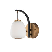 ET2 Lighting Soji LED 1-Light 9" Wall Sconce, Black/Gold