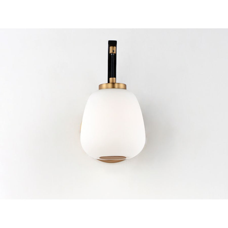 ET2 Lighting Soji LED 1-Light 9" Wall Sconce, Black/Gold
