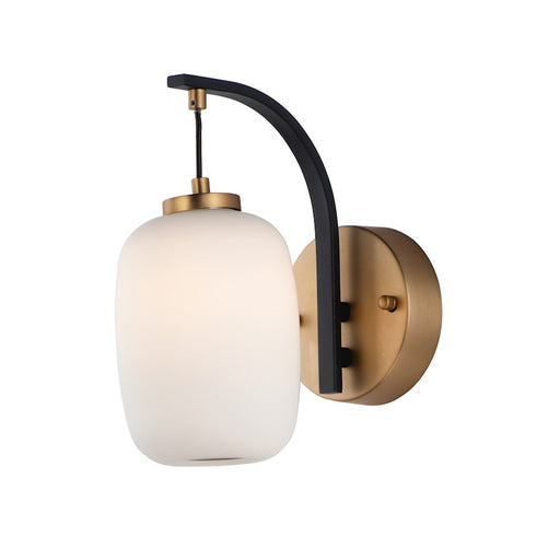 ET2 Lighting Soji LED 1-Light 10" Wall Sconce, Black/Gold