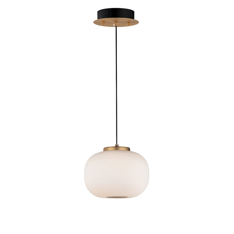 ET2 Lighting Soji LED 2-Light 9" Pendant, Black/Gold